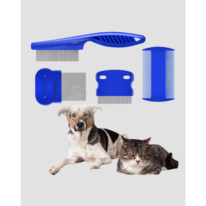 4’lü Evcil Hayvan Tüy Temizleme Seti – Paslanmaz Çelik,plastik, Pratik Ve Hijyenik Bakım ( Lisinya )