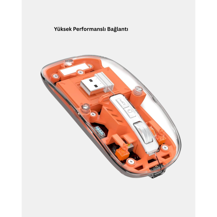 Çift Modlu Kablosuz Bluetooth 5.0 + 2.4ghz Mouse – 3 Cihaz Bağlantılı, Hızlı Geçiş Düğmeli ( Lisinya )