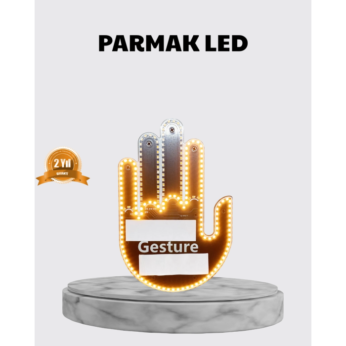 176 Led’li Amber Trafik Uyumlu Sinyal Işığı – El Hareketiyle Kontrol ( Lisinya )