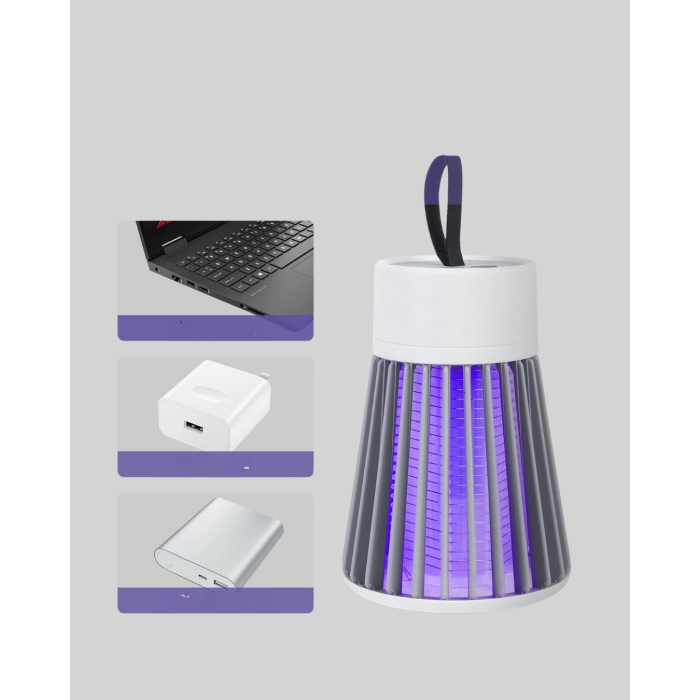 2’si 1 Arada Led Işıklı Elektrikli Böcek Öldürücü ( Lisinya )