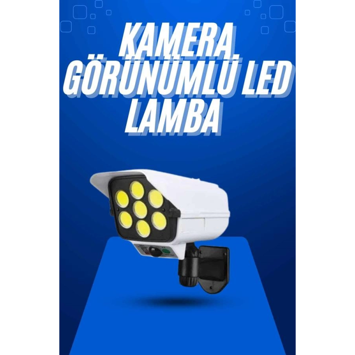 Solar Bahçe Aydınlatması Hareket Sensörlü Uzaktan Kumandalı Kamera Görünümlü ( Lisinya )