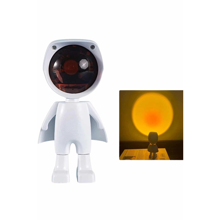 Projeksiyon Güneş Lambası Astronot Gün Batımı Projektör Led Işıklı ( Lisinya )