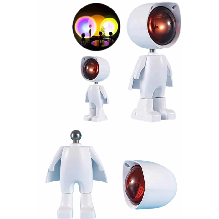 Projeksiyon Güneş Lambası Astronot Gün Batımı Projektör Led Işıklı ( Lisinya )