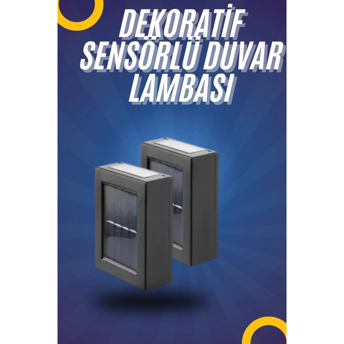 Yeni Model Solar Çift Taraflı Duvar Lambası Dekoratif Duvar Lambası ( Lisinya )