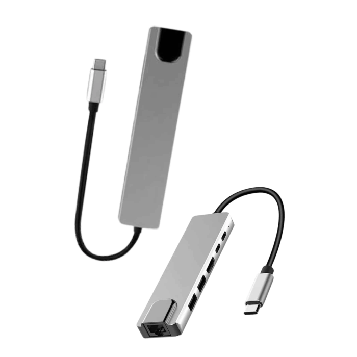 8 Port Çoklayıcı Macbook Ile Uyumlu Çoğaltıcı Type-c Dönüştürücü Tf Sd Kart ( Lisinya )