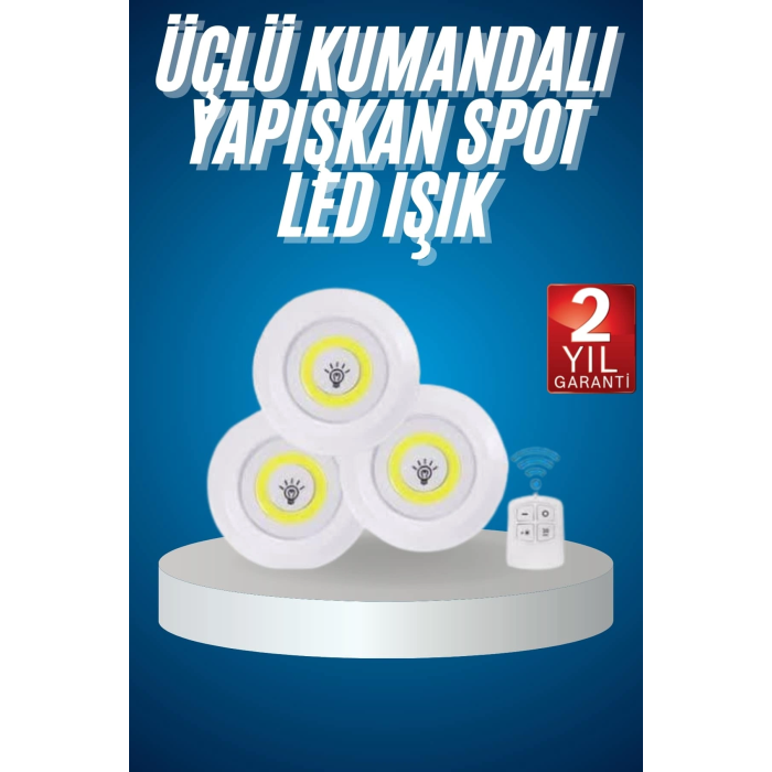 Kablosuz Pilli Işıldak  Masa Lambası Mutfak Tezgah Altı Banyo Dolabı Dolap İçi ( Lisinya )