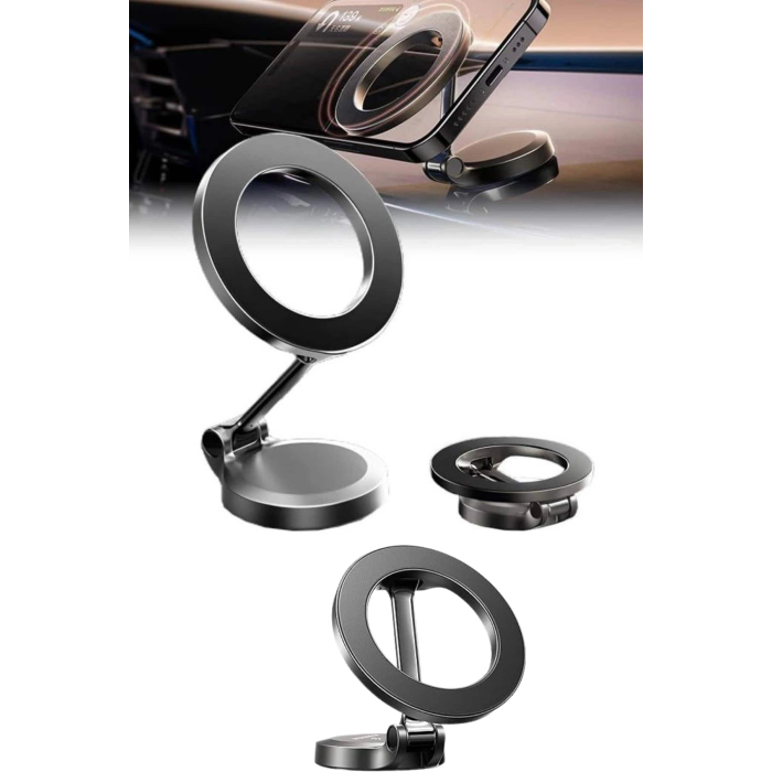 Magsafe Telefon Tutucu 360 Dönebilen Ayarlanabilir Araç İçi Tutucu ( Lisinya )