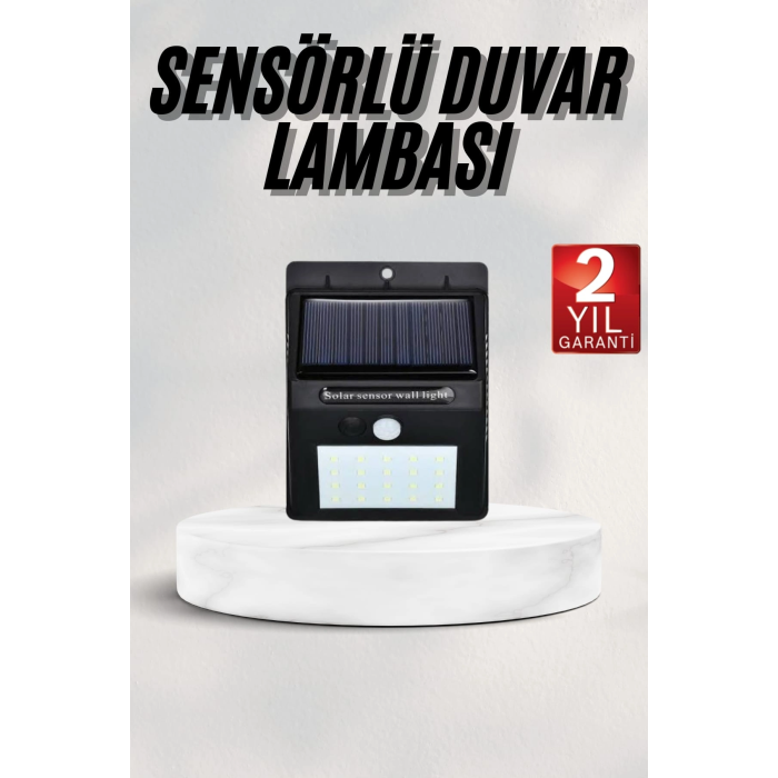 Bahçe Aydınlatması Güneş Enerjili Led Işık Lamba Sensörlü Dekoratif ( Lisinya )