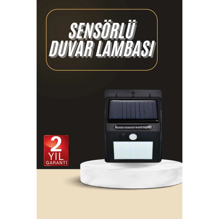 Solar Dekoratif Lambası Sensörlü Led Işık Bahçe Aydınlatma ( Lisinya )
