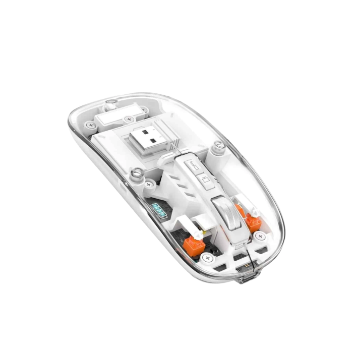 Sessiz Tıklama Çift Modlu Bluetooth Ve Alıcı Şeffaf Mouse Fare ( Lisinya )