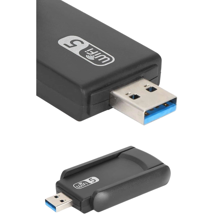 Kablosuz Adaptörü Bt5.0 Kablosuz 2si Bir Arada Çift Bantlı Çift Anten ( Lisinya )