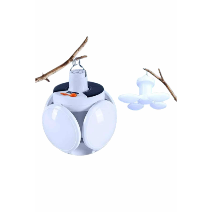 Kamp Lambası Güneş Enerjili Solar 5 Kanatlı Katlanır Lamba Karavan ( Lisinya )