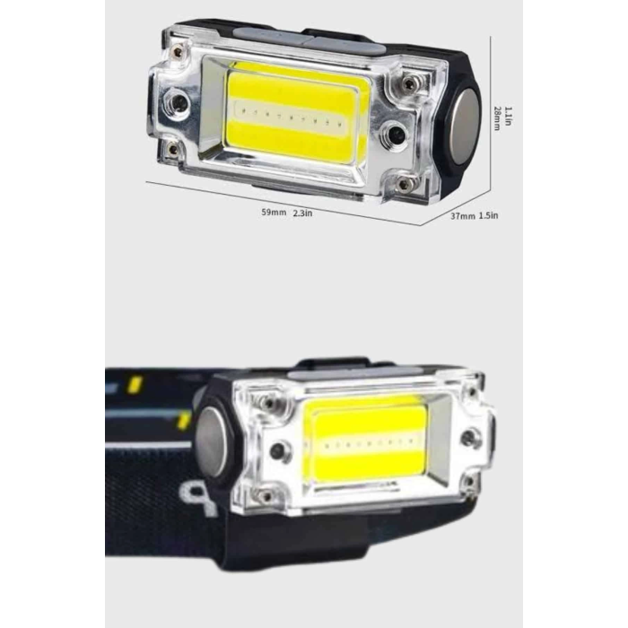 Sensörlü Kamp Lambası Ayarlanabilir Kafa Lambası Kafa Bantlı ( Lisinya )
