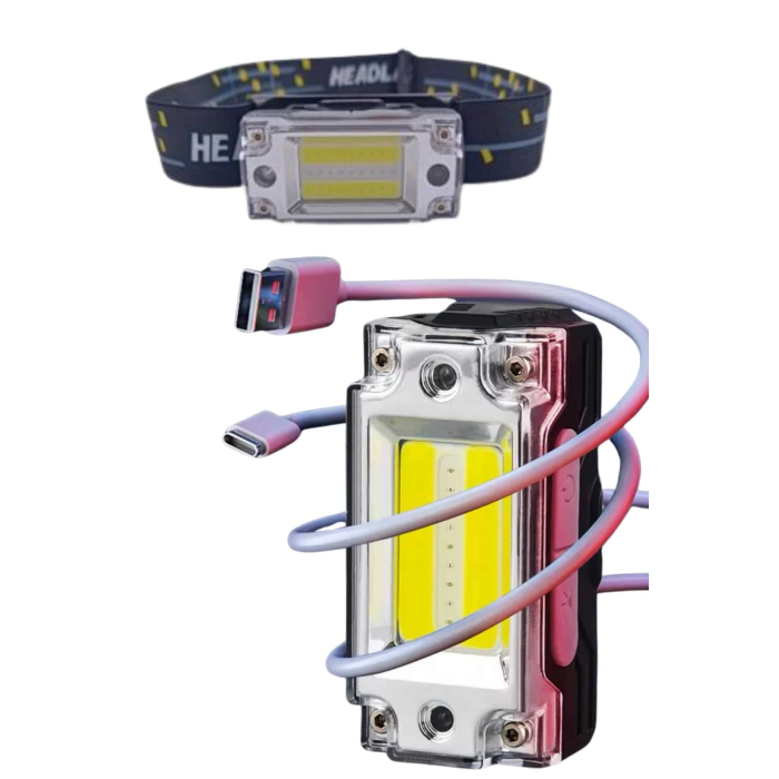 Yüksek Işıklı Şarjlı Ve Sensörlü Led Kafa Lambası Kamp Lambası ( Lisinya )