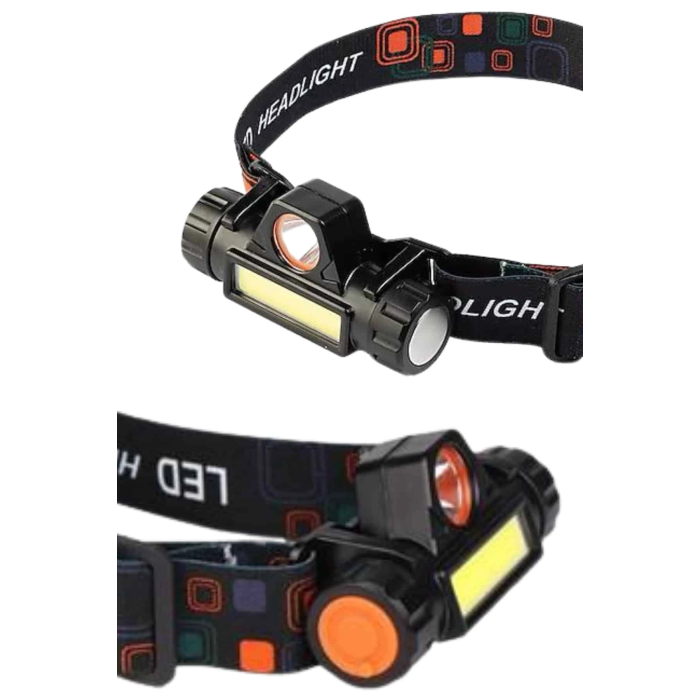 Ledli Şarjlı Kafa Lambası Led Şarjlı Su Geçirmez Kafa Feneri ( Lisinya )