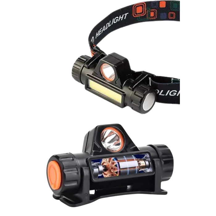 Kafa Lambası Çalışma Işığı Kafa Feneri Şarjlı Mıknatıslı Fenerli ( Lisinya )