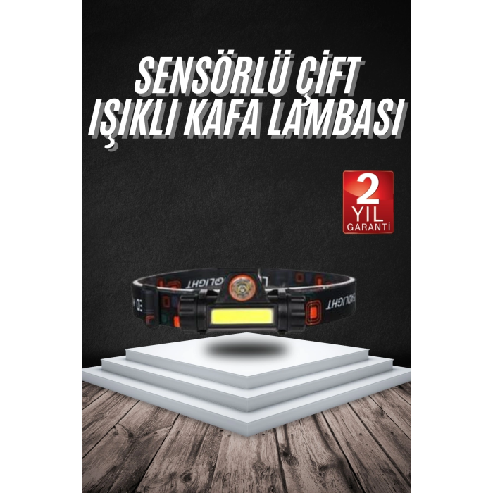 Kafa Lambası Çalışma Işığı Süper Parlak Mıknatıslı Lityum Lion Pilli ( Lisinya )