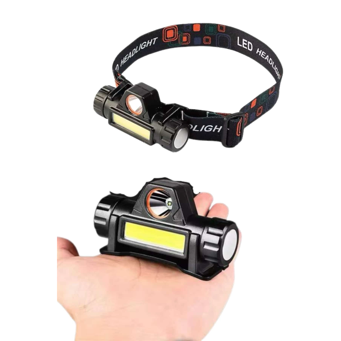 Kafa Lambası Çalışma Işığı Süper Parlak Mıknatıslı Lityum Lion Pilli ( Lisinya )