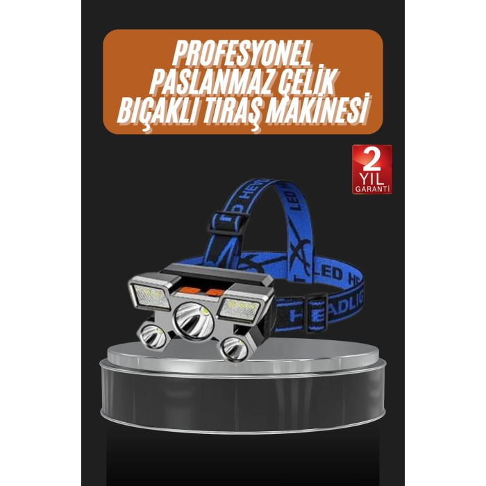 El Feneri Süper Kafa Lambası 4 Modlu 5 Led Kafa Feneri ( Lisinya )