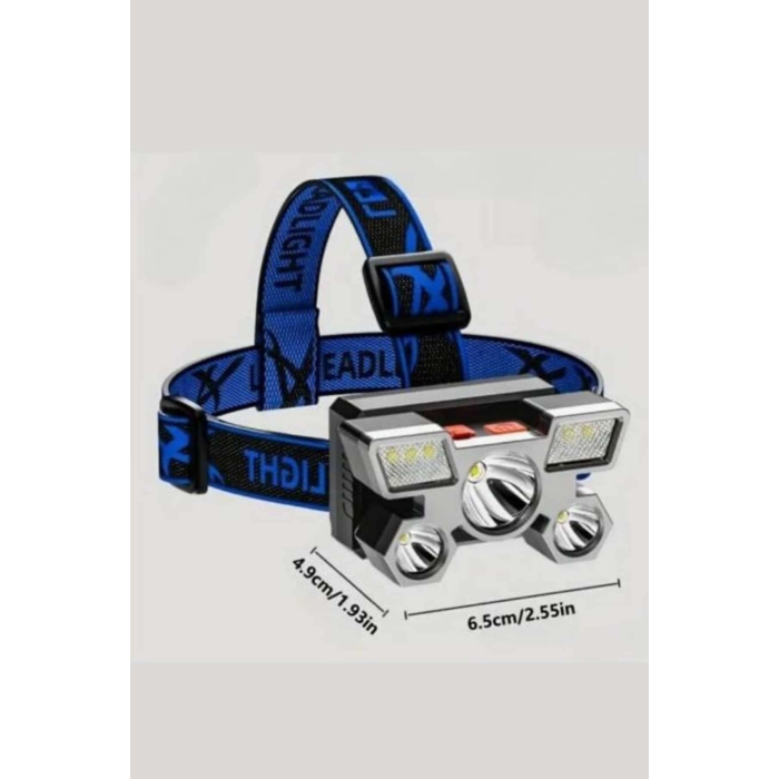 El Feneri Süper Kafa Lambası 4 Modlu 5 Led Kafa Feneri ( Lisinya )
