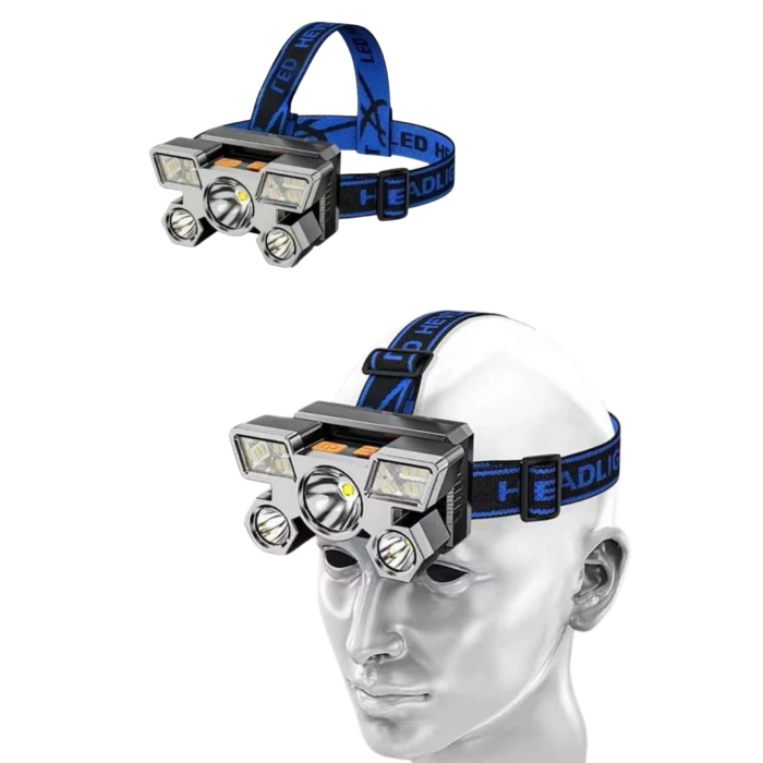 Kafa Lambası 800 Lümen 4 Mod Yüksek Işık Flaşörlü Şarjlı Led Lamba ( Lisinya )