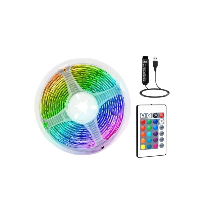 Rgb Şerit Led 10 Metre Led Işık Kumanda İle Kontrol Rgb ( Lisinya )