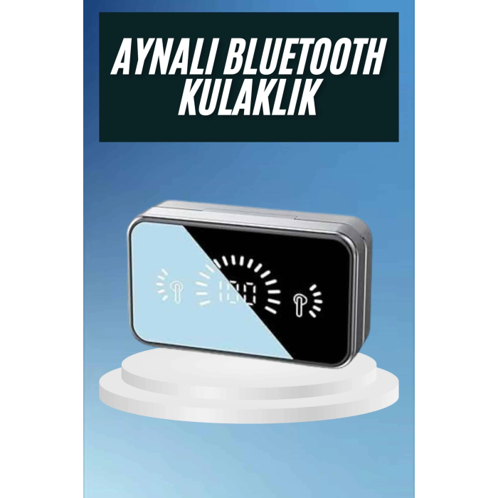 Powerbankli Bluetooth Kulaklık Yüksek Ses Aynalı Çift Dijital Gösterge Ekranı ( Lisinya )
