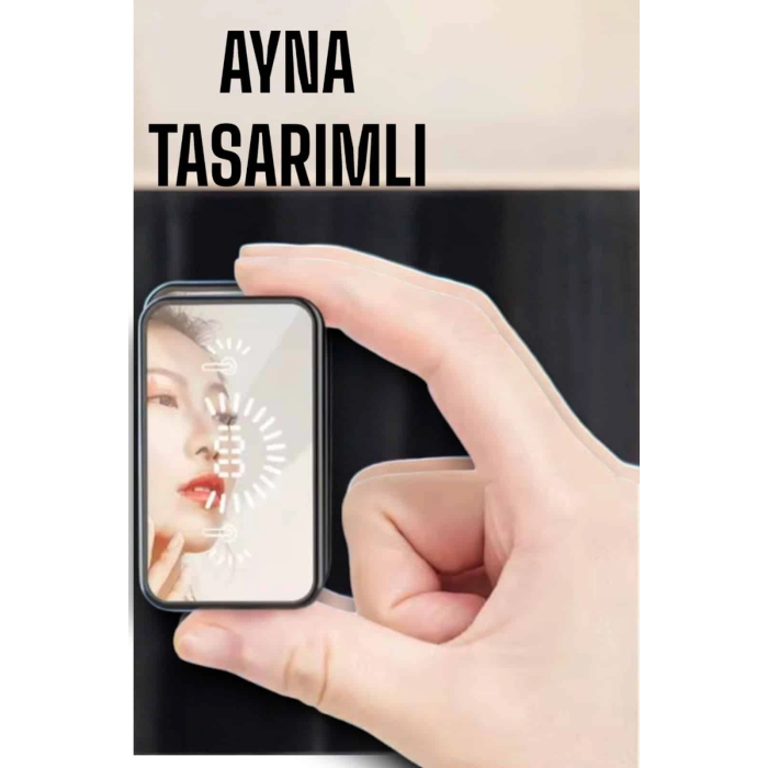 Aynalı Bluetooth Kulaklık Telefon Standlı Dijital Göstergeli ( Lisinya )