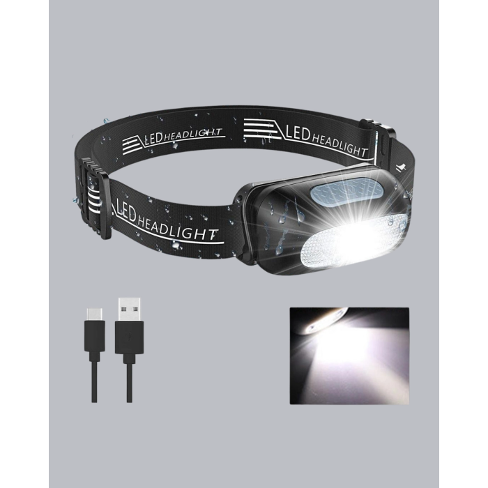 Gece Balıkçılığı İçin Ultra Parlak Şarjlı Kafa Lambası | 4 Işık Modu + Usb Şarj ( Lisinya )