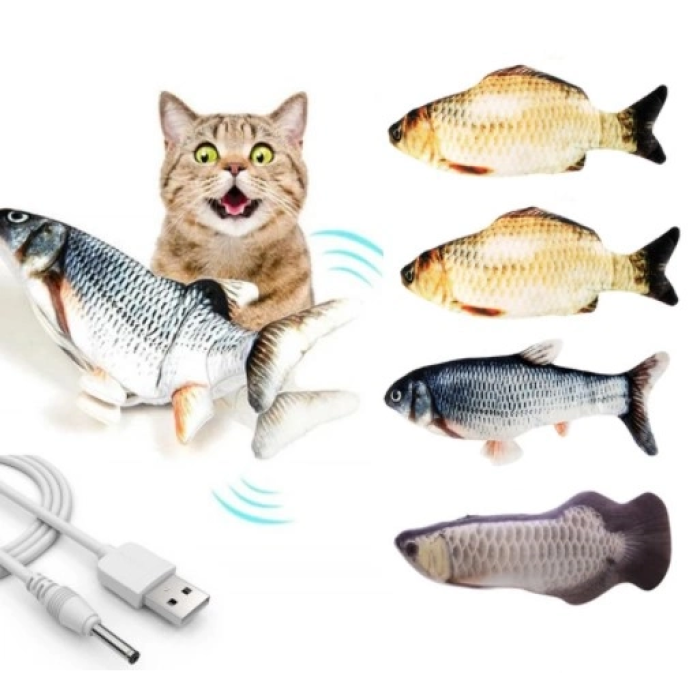 Hareketli Balık Kedi Oyuncağı Şarjlı ( Lisinya )