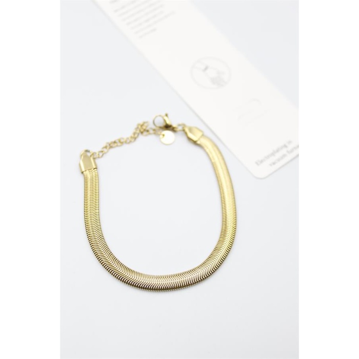 Yılan Zincir Bileklik - Altın