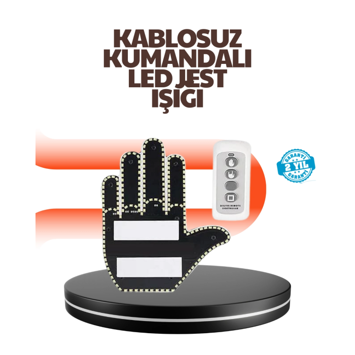 Araç İçin Eğlenceli Led El İşareti Işığı ( Lisinya )