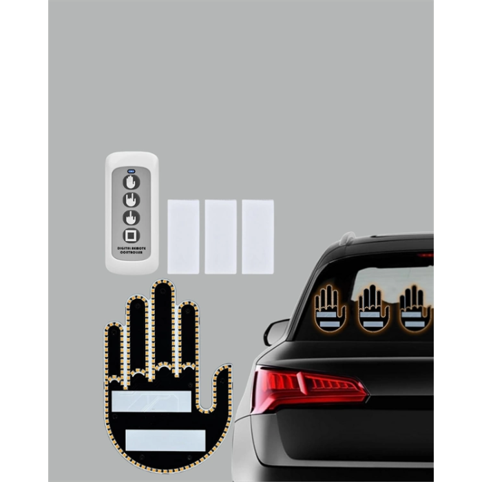 Kablosuz Kumandalı Led Jest Işığı – 3 Modlu Araba Arkası Mesaj Işığı, 203 Led İle Yüksek Parlaklık ( Lisinya )