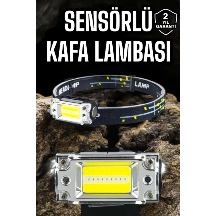 Kafa Lambası Led Fener Pratik Taşınabilir Ayarlanabilir Usb Şarjlı ( Lisinya )