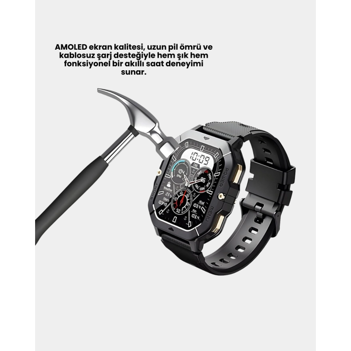 Amoled Ekranlı Akıllı Saat 10 Gün Pil Ömrü ( Lisinya )