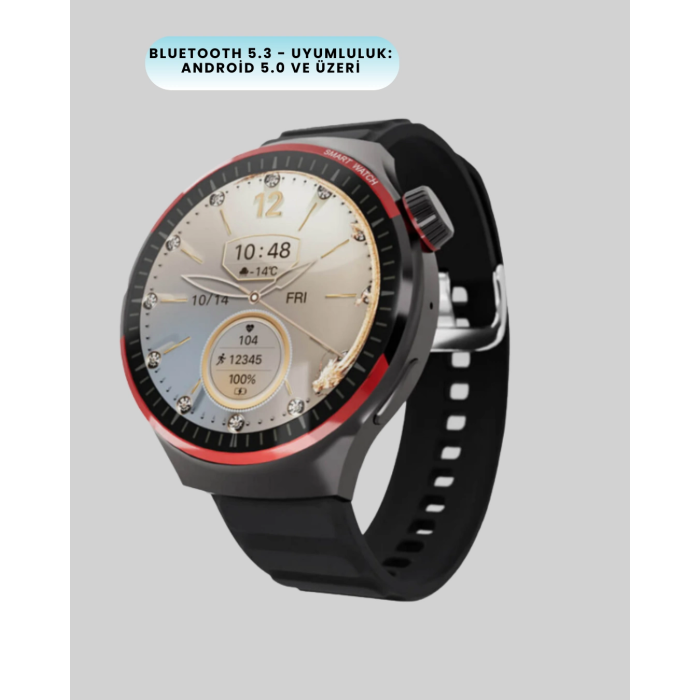 Dokunmatik Akıllı Saat Kablosuz Şarj Amoled Ekran ( Lisinya )