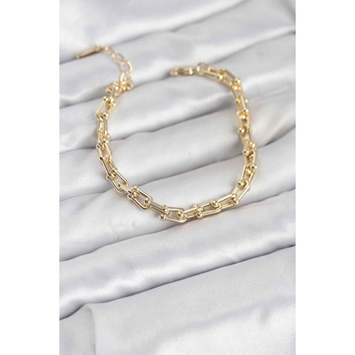 Gold Renk Tifani Model Pirinç Kadın Bileklik - Lisinya