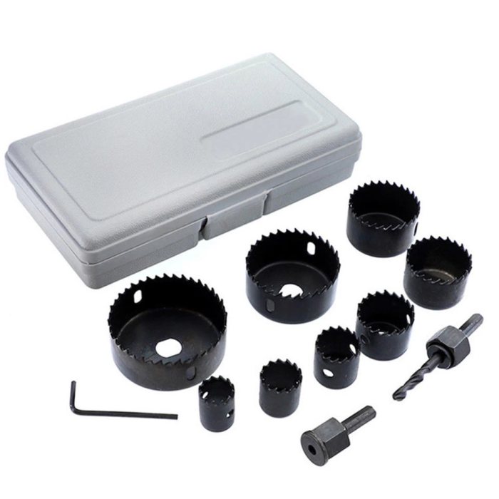 11 Parça Panç Seti Ağaç Kesme Testere Matkap Ucu Takımı Alçıpan Tavan Kesme -