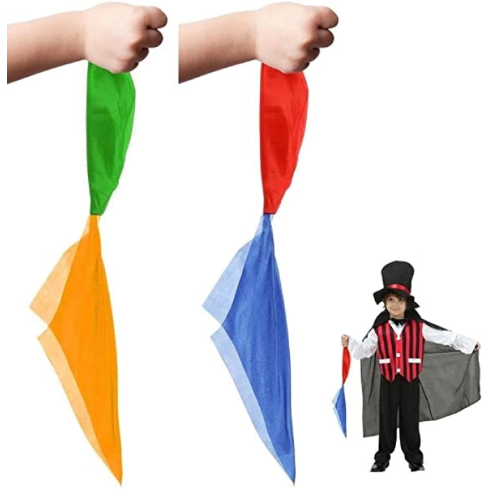 Renk Değiştiren Sihirli Mendil Sihirbazlık Oyunu -