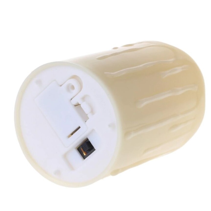 Alevli Led Mum Hareketli Alev Görünümlü Dekoratif Mum - 7Cm -