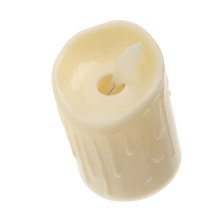 Alevli Led Mum Hareketli Alev Görünümlü Dekoratif Mum - 7Cm -