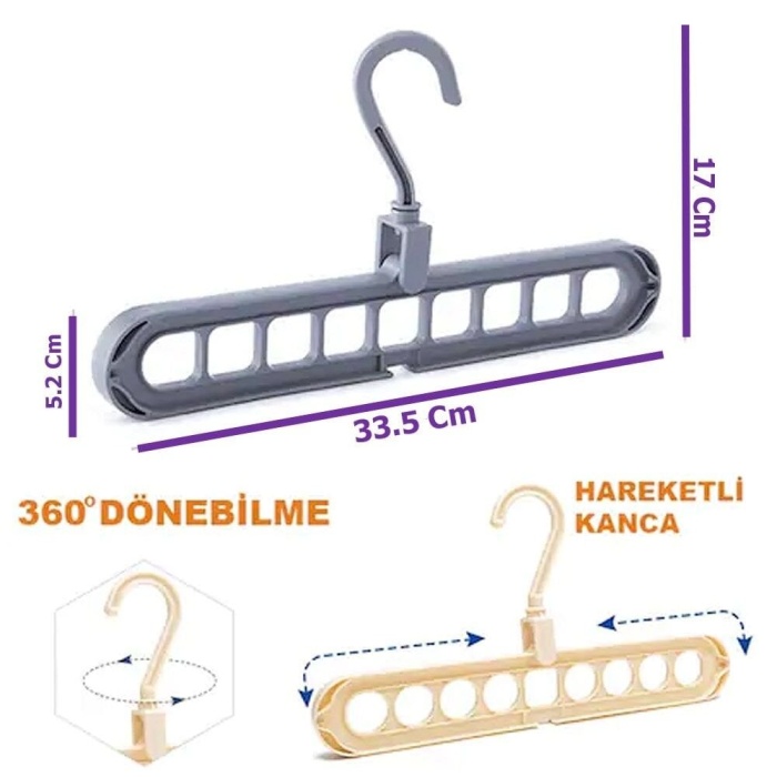 Sihirbaz Askı Dolap İçi Düzenleyici Askı Sihirbazı, Dolap Askı Düzenleyici -