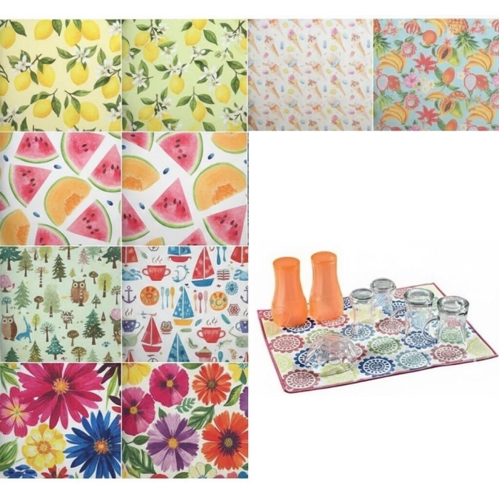 10 Adet Kurutmalık Mikrofiber Kurutma Bulaşık Tezgah Altlığı -