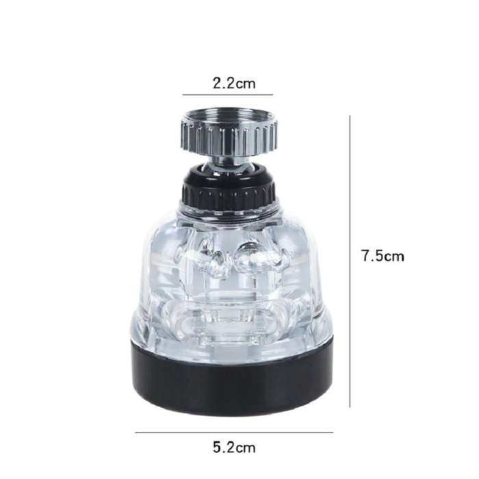 Su Tasarruflu 3 Fonksiyonlu Oynar Musluk Başlığı - Şeffaf -