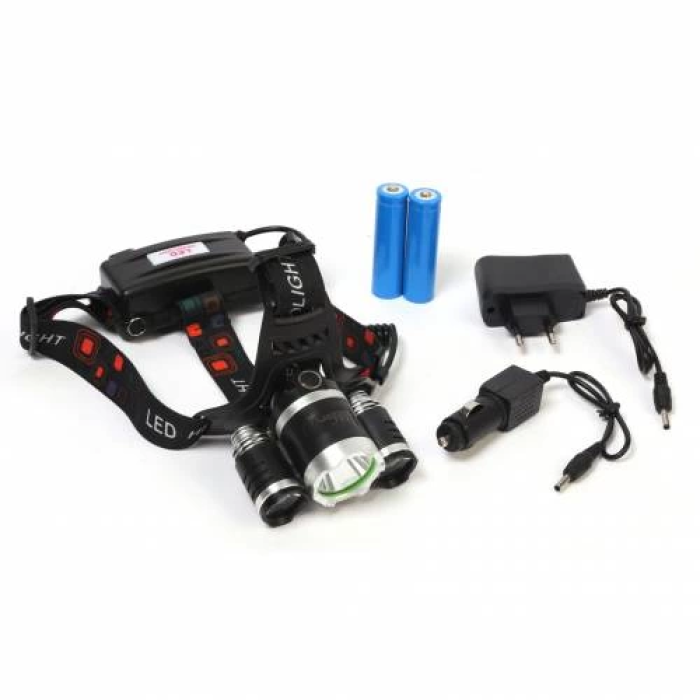 Br-5000 T6 5000 Lm 3xcree Xml-t6+2r5 Led Kafa Feneri -