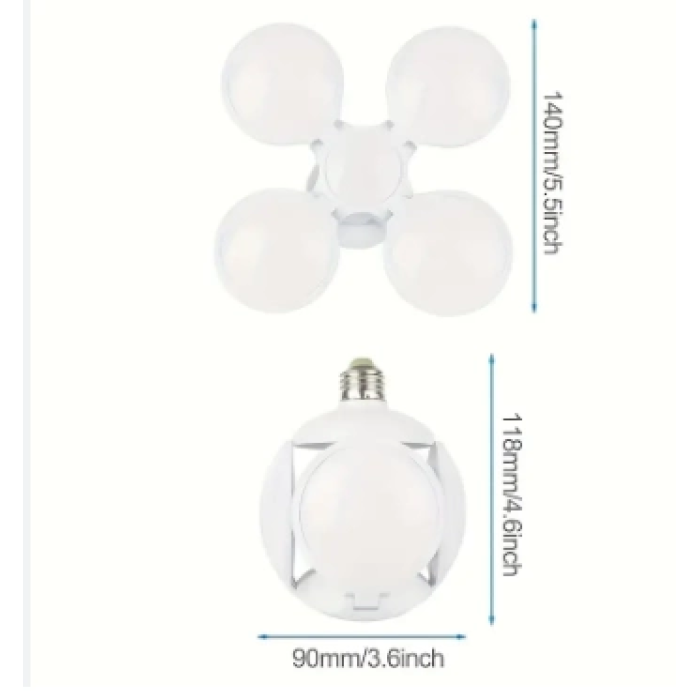 Led Futbol Ufo Ampul E27 28w 360 Derece Katlanır Lamba Ac 220v Lamba Led Spot Işık Beyaz Glop Led -