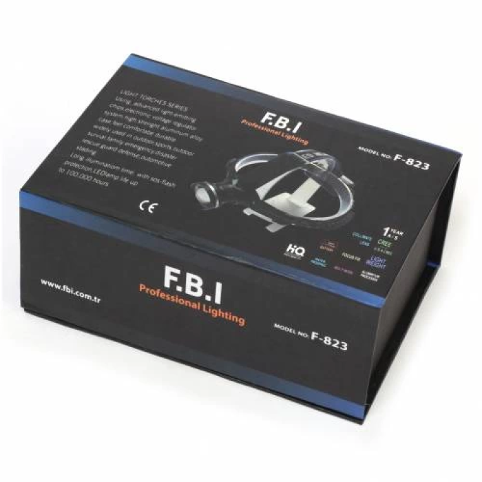 F-823 Xlm T6 Led Su Geçirmez Şarjlı Kafa Lambası -