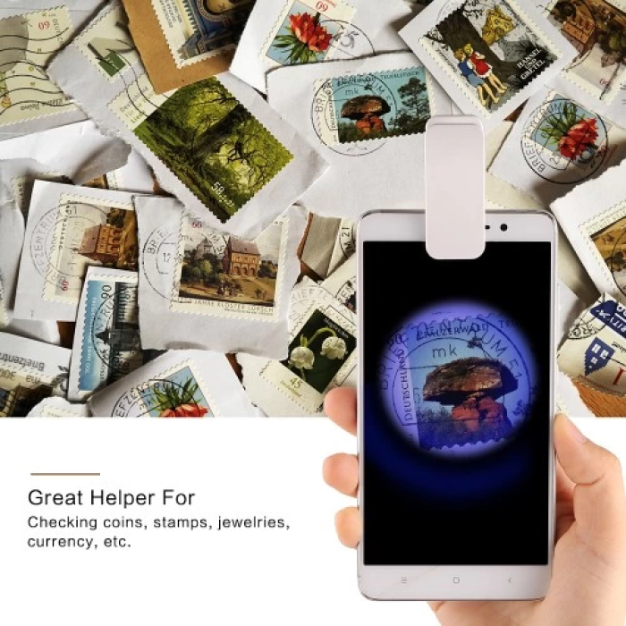 Evrensel Led Işıklı Mini Cep Mikroskobu, Tüm Kameralı Telefonlar Için No:9882w -