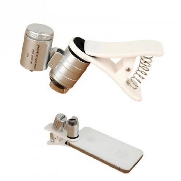 Evrensel Led Işıklı Mini Cep Mikroskobu, Tüm Kameralı Telefonlar Için No:9882w -