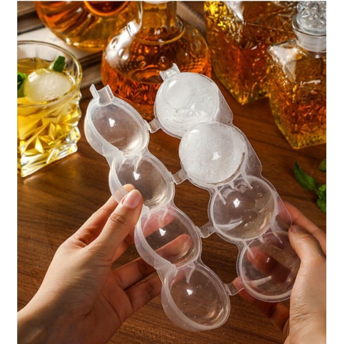 4 Bölmeli Küre Buz Topu Kalıbı - Yuvarlak Buz Topu -